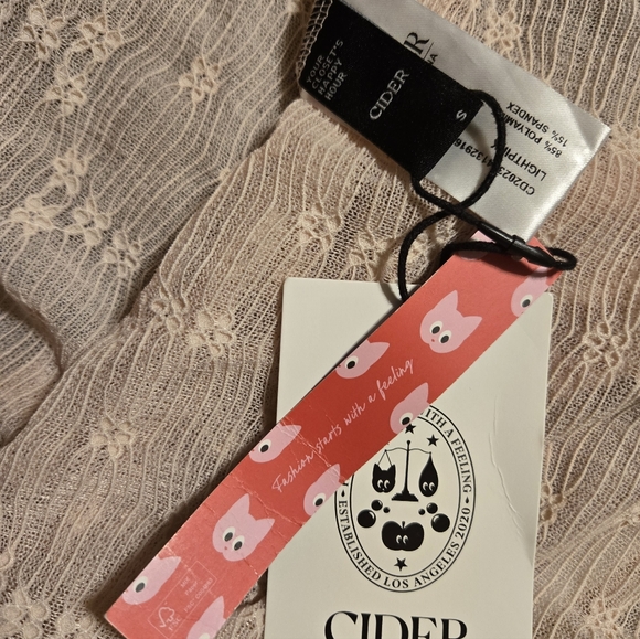 Cider Summer Tube Tops for Women Floral Tie Front Sexy Going Out Tops Size S NWT - Picture 4 of 6